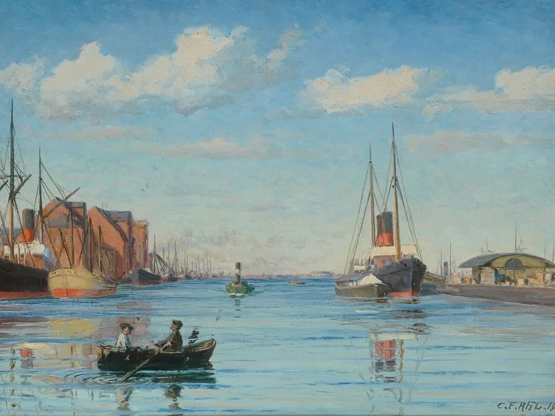 1865-Carl Frithjof Ahl - Area portuale, Copenaghen - 1911